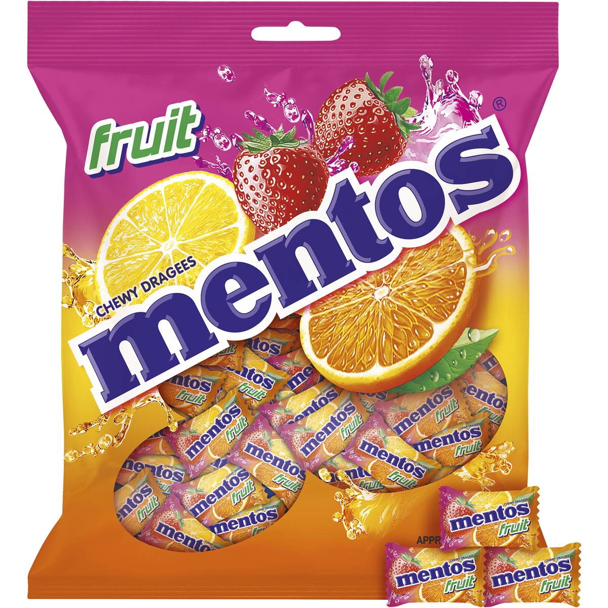 Mentos Fruit  Individual 405g 150pk