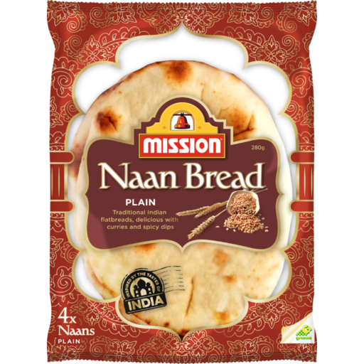 Mission Naan Plain 4pk