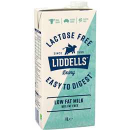 Liddells Lactose Free Low Fat Milk 1L