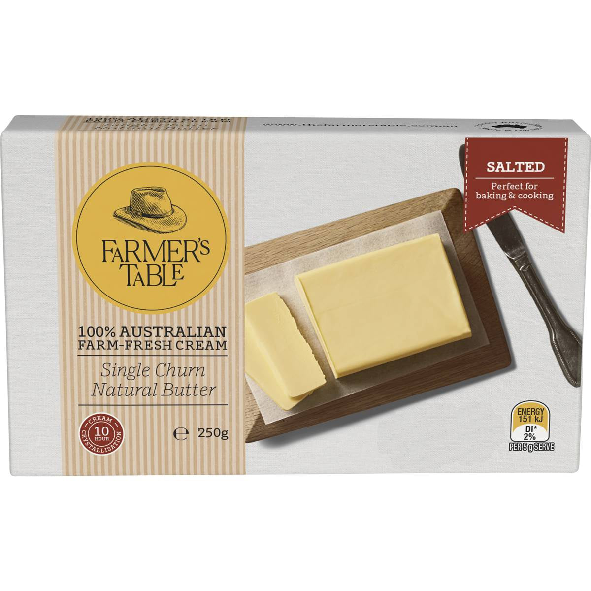 Farmers Table Butter Salted 250g