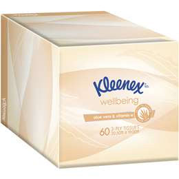 Kleenex Facial Tissue Cube Aloe Vera White 60pk