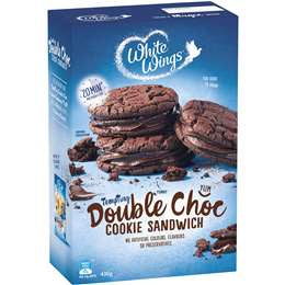 White Wings Double Choc Cookie Sandwich 430g