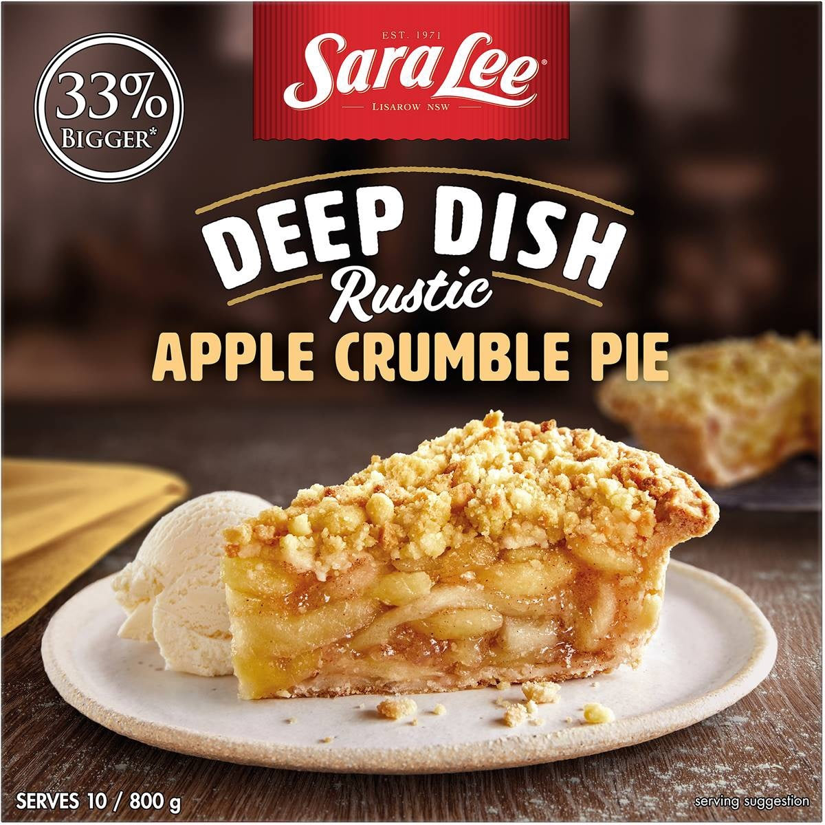 Sara Lee Apple Crumble Pie Deep Dish Rustic 800g
