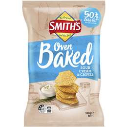 Smiths Chips Oven Baked Sour Cream & Chives 130g