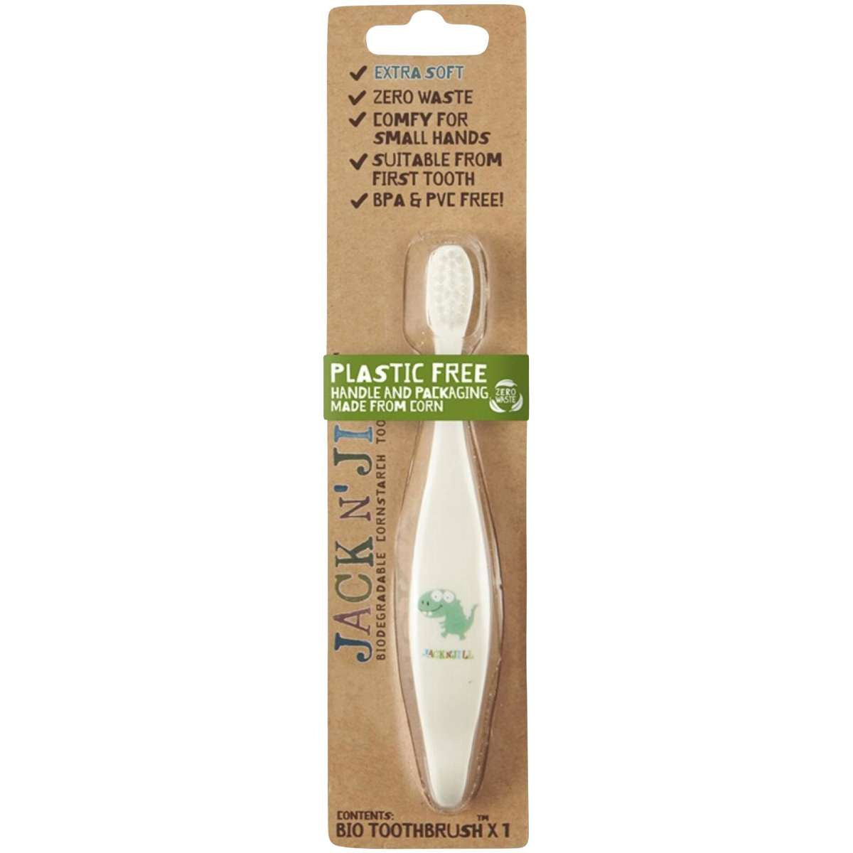 Jack N Jill Toothbrush Dino Biodegradable 1pk