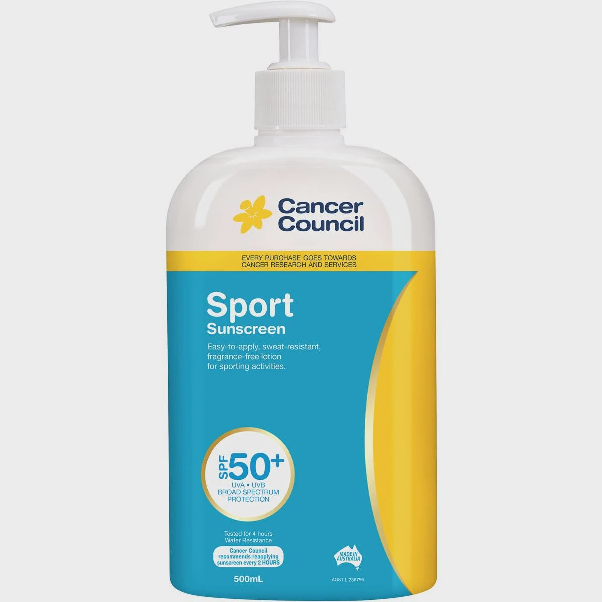 Cancer Council Sunscreen Sport SPF 50+ 500ml