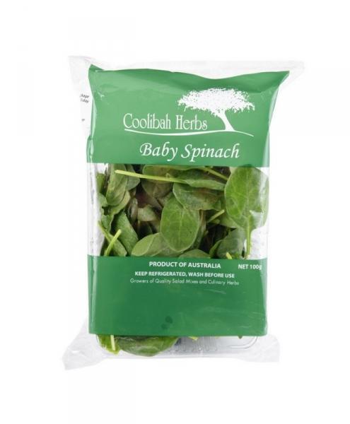 Coolibah Herbs Baby Spinach 100g