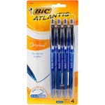 Bic Atlantis Original Blue Pen 4pk