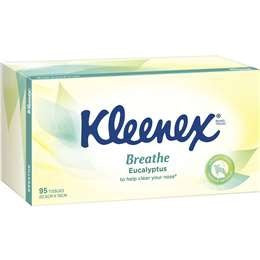 Kleenex Tissues Breathe Eucalyptus 95pk