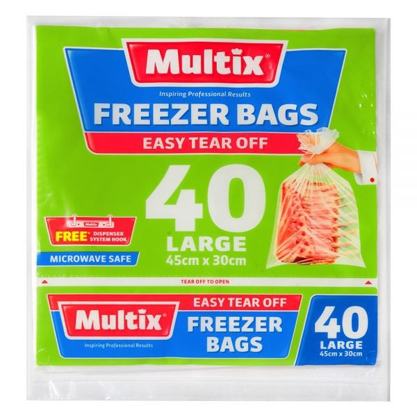 Multix Freezer Bags Large Tear Off 40pk