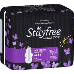 Stayfree Ultra Thin Allnight With Wings 10pk