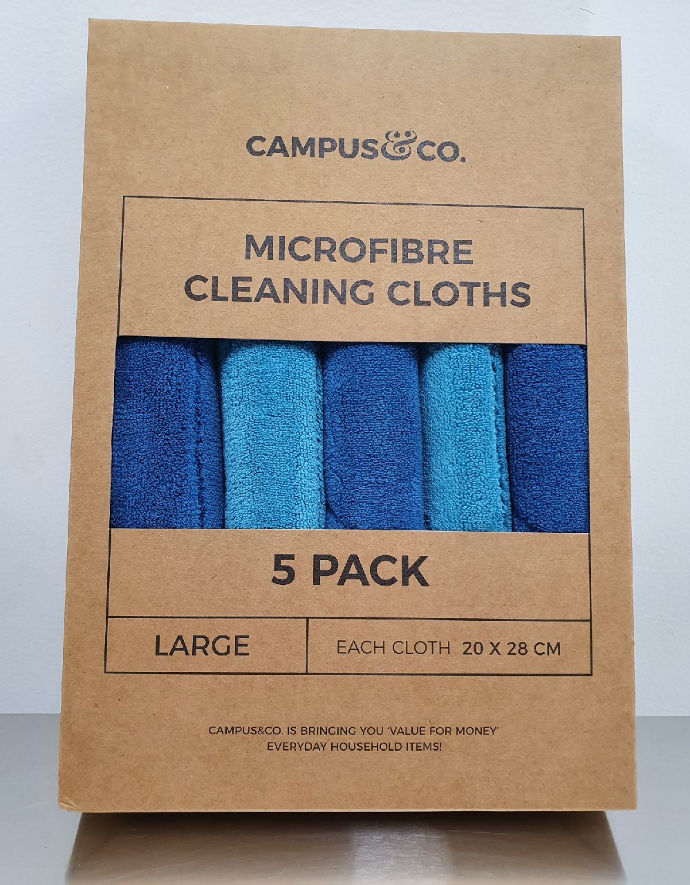 Campus&Co Aqua Microfibre Cleaning Cloth 5pk