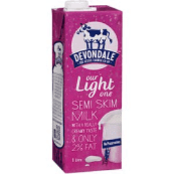 Devondale Long Life Milk Semi Skim 1L