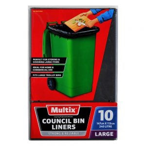 Multix Council Bin Liners Large 240L 10pk