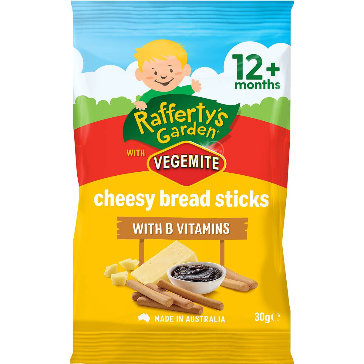 Raffertys Vegemite Cheesy Bread Sticks 30g