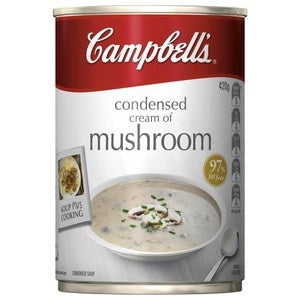 Campbells Condensed Soup Cream Of Mushroom 420g