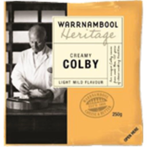 Warrnambool Cheese Colby Heritage 250g