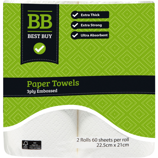 Best Buy Paper Towel 3Ply 2pk