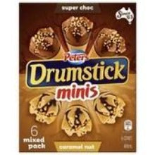 Peters Drumstick Minis Mixed Pack Chocolate Caramel 6pk