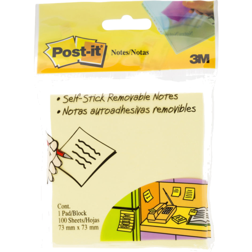 Post-it Notes Yellow 100pk