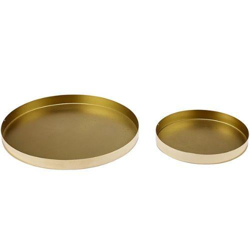 Tempa Aurora Round Gold Bar Trays 2pk