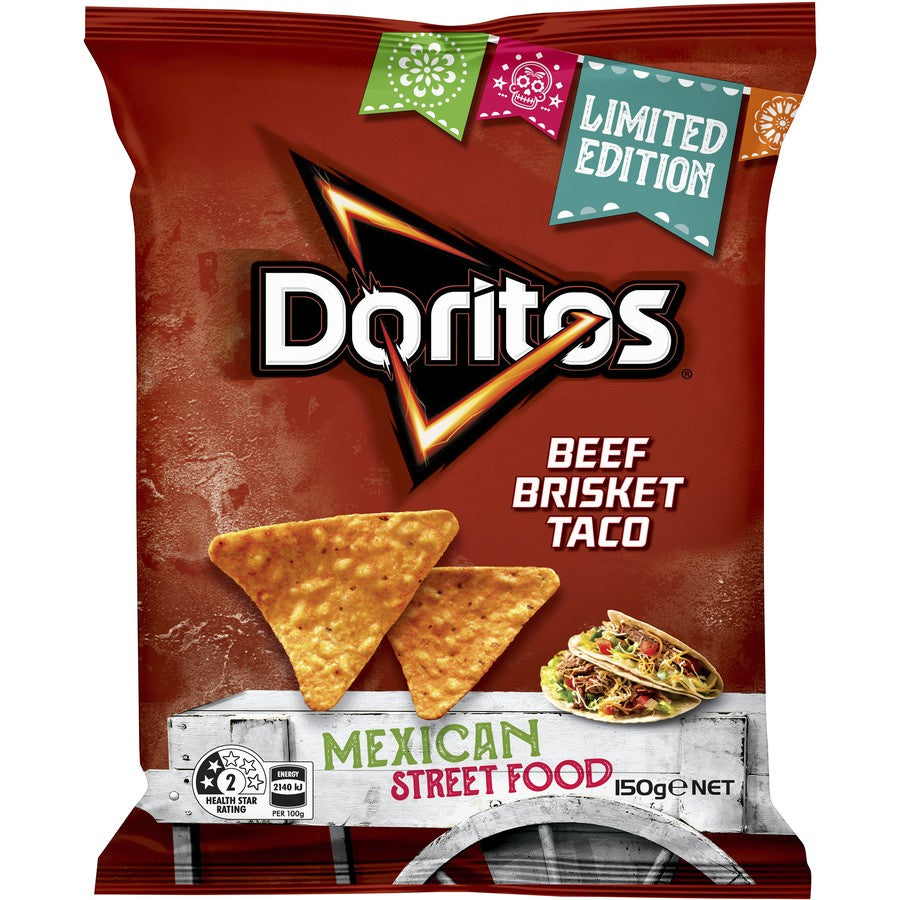 Doritos Corn Chips Beef Brisket Taco 150g