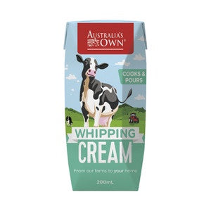 Australias Own Cream Whipping UHT 200ml