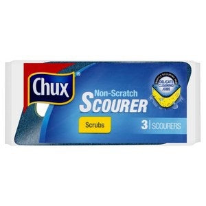 Chux Non Scratch Scourer Sponge 3pk