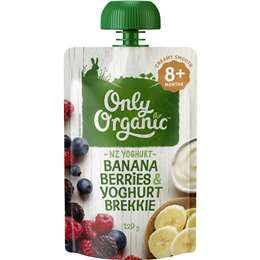 Only Organic Banana Berry Yoghurt 120g