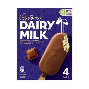Cadbury Dairy Milk Vanilla Ice Cream Stick 4pk