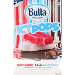 Bulla Icy Pops Raspberry Lemonade & Cola 10pk