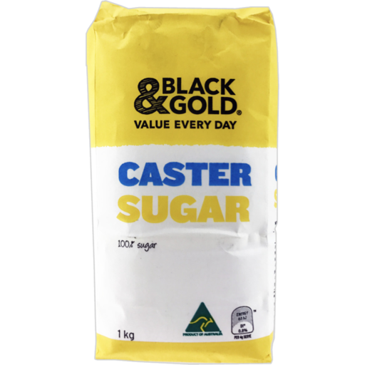 Black & Gold Caster Sugar 1kg
