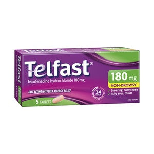 Telfast  Hayfever Allergy Relief Antihistamine 180mg 10pk
