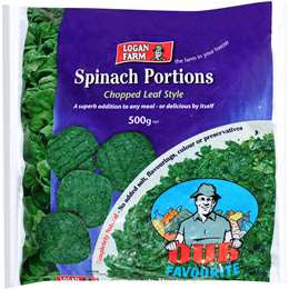Logan Farm Spinach Portions 500g