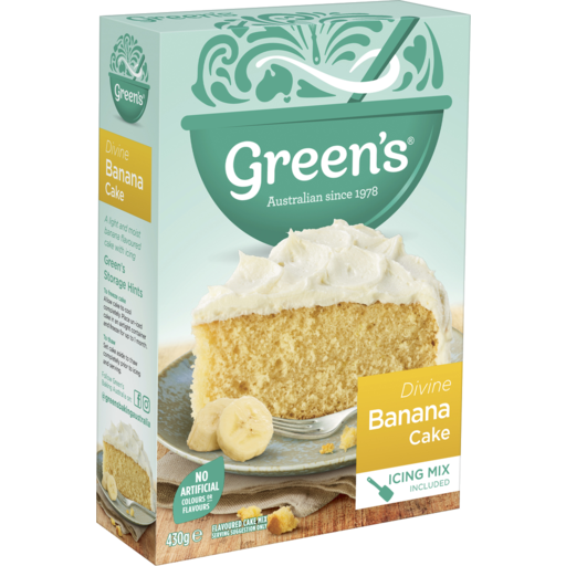 Greens Divine Banana Cake with Icing mix 430g