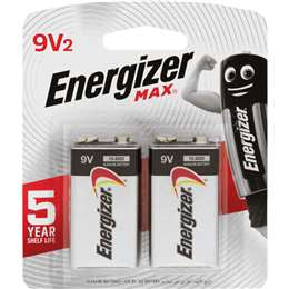 Energizer Max 9V Battery 2pk