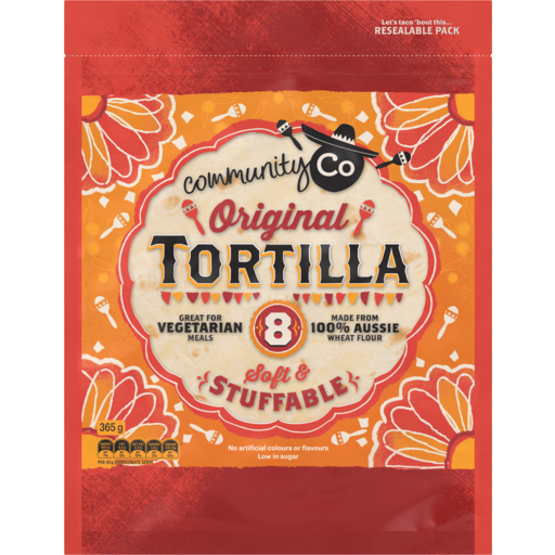 Community Co Tortilla Original Soft & Stuffable 8pk
