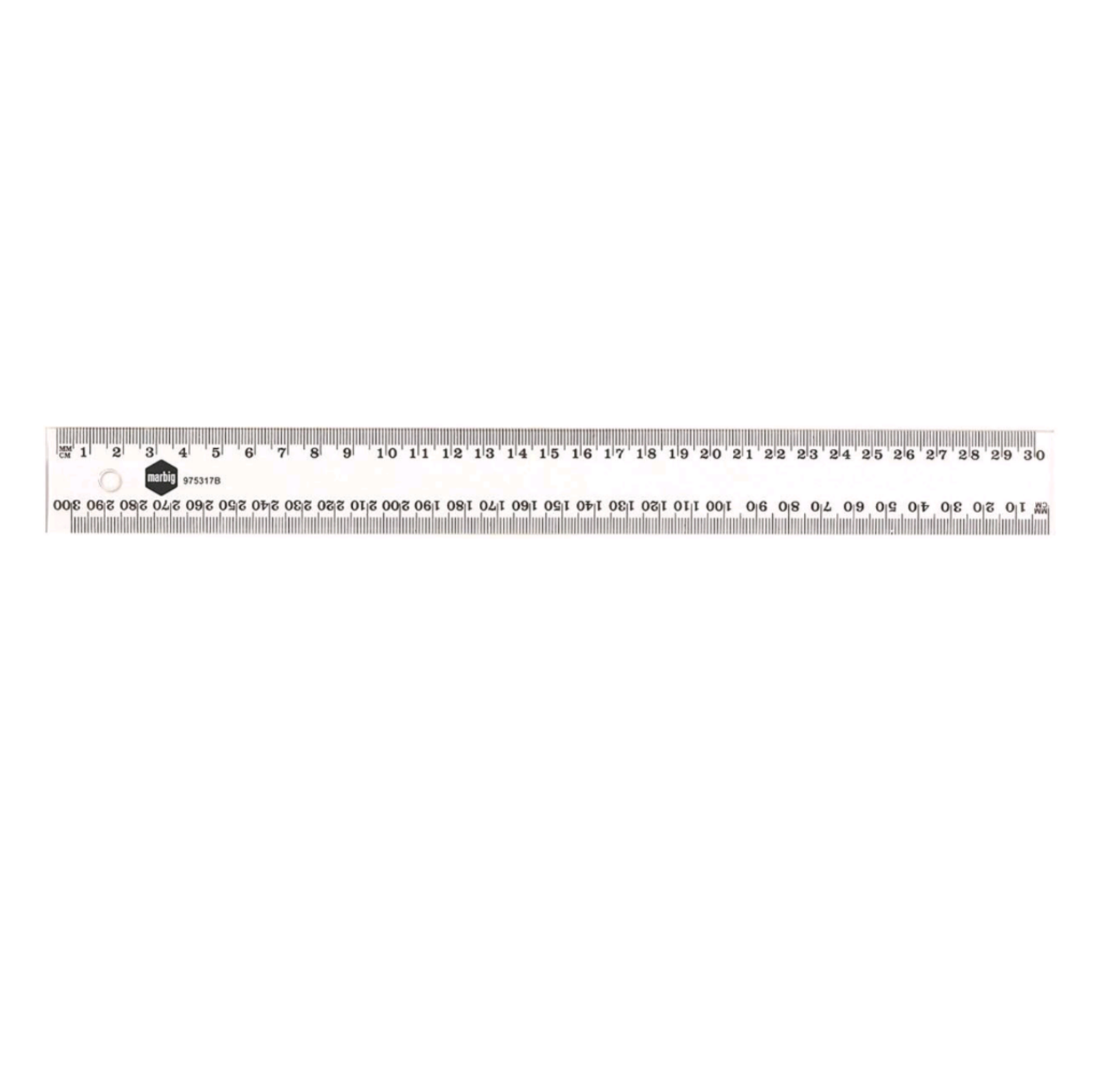 Marbig Clear Plastic Ruler 30cm
