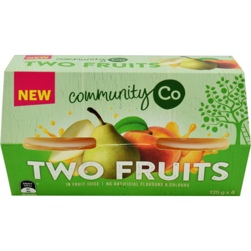 Community Co Two Fruits in Juice 125g x 4pk