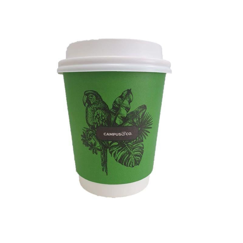 Campus&Co Coffee Cup Double Wall Jungle with Lid 8oz 25pk