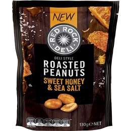 Red Rock Deli Roasted Peanuts Sweet Honey & Sea Salt 130g