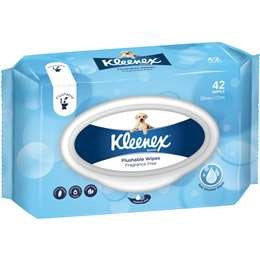 Kleenex Flushable Wipes Unscented 42pk