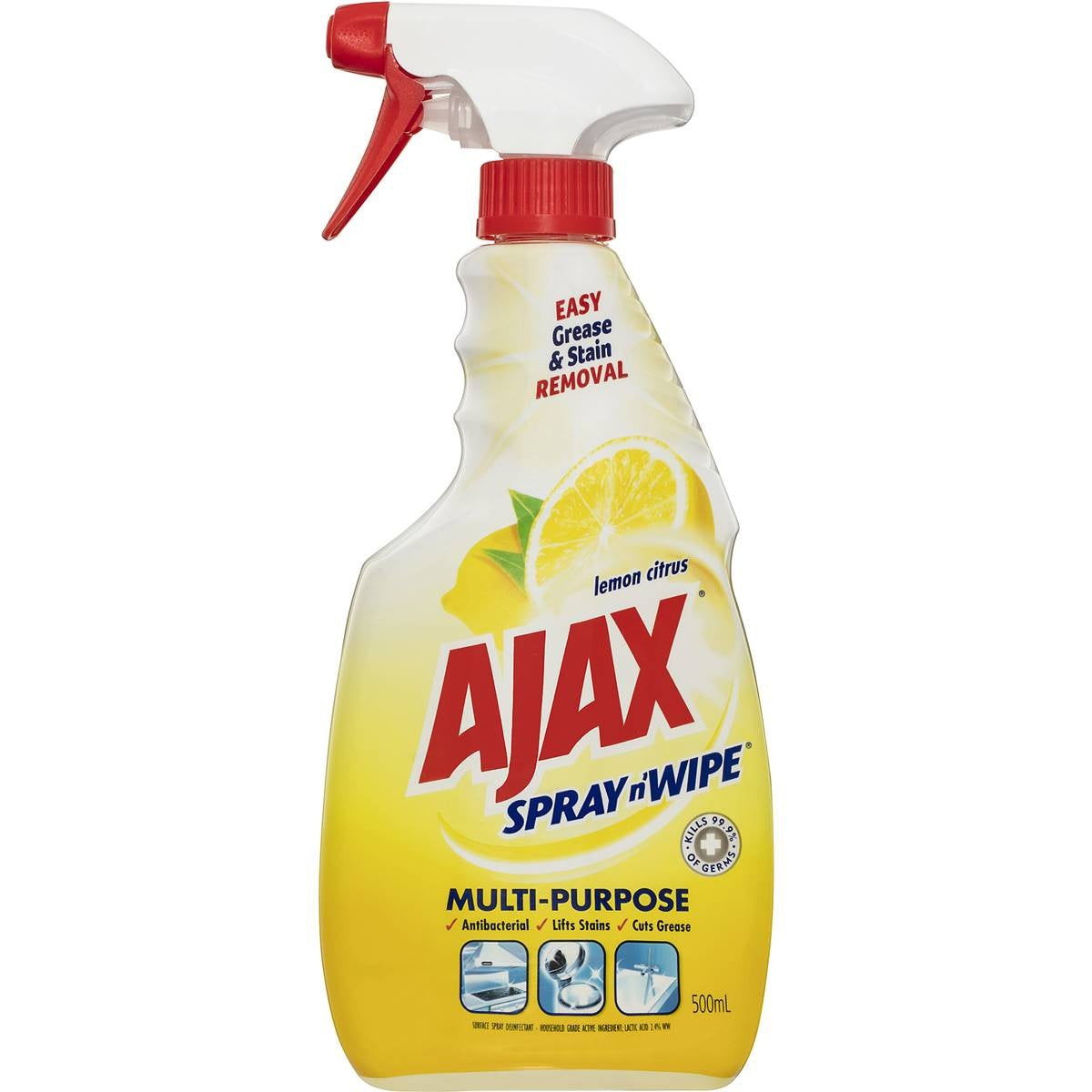 Ajax Spray n Wipe Multipurpose Lemon 500ml
