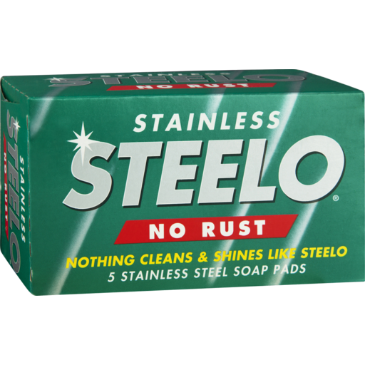 Steelo Stainless Steel No Rust Soap Pads 5pk