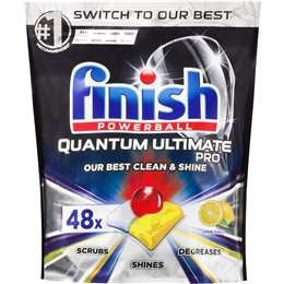 Finish Dishwasher Tablets Quantum Ultimate Pro Lemon Sparkle 46pk