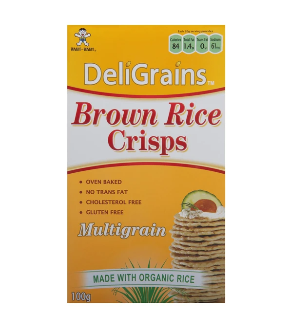 DeliGrains Brown Rice Crisps Multigrains GF 100g