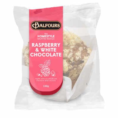 Balfours Homestyle Muffin Raspberry & White Chocolate 150g