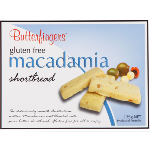 Butterfingers Shortbread Macadamia GF 175g
