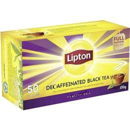 Lipton Black Tea Bags Decaffeinated 50pk