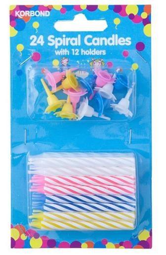 Birthday Candles With holders 24pk